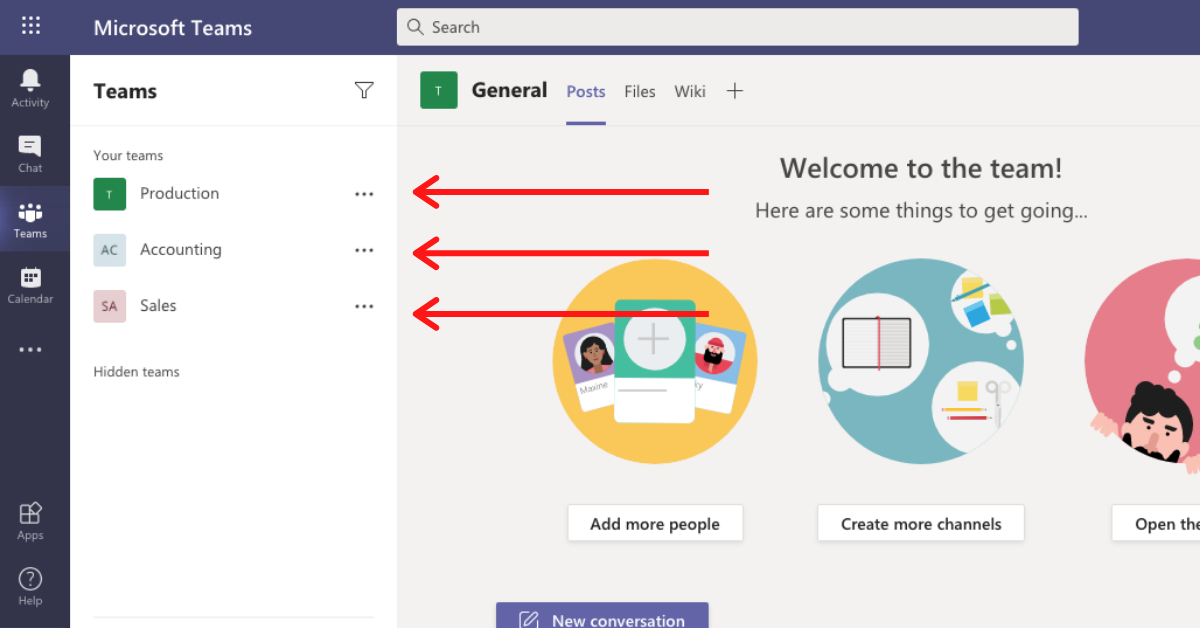 Example of the best way to use Microsoft Teams